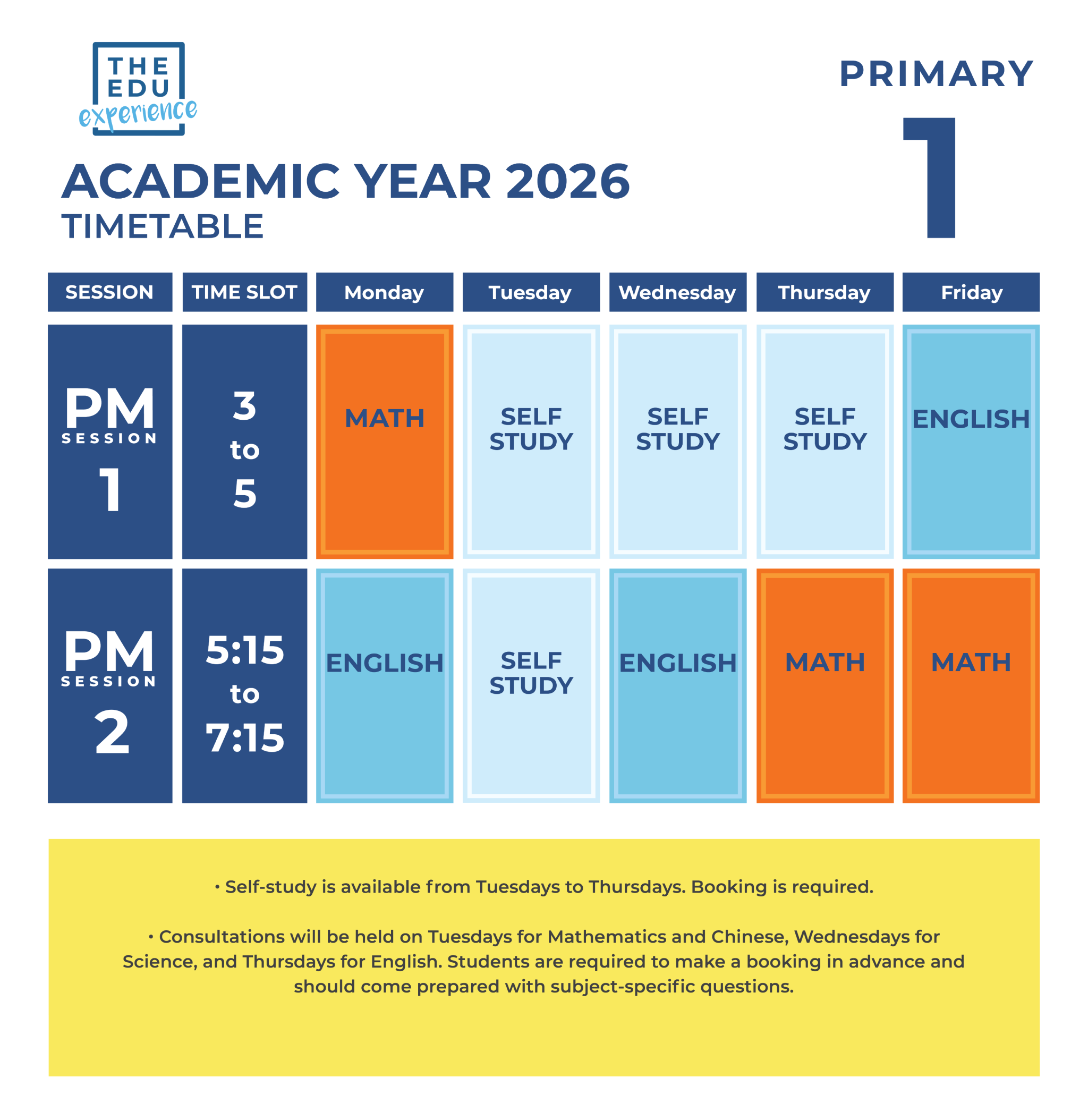 Class Schedule (TAMPINES PLAZA) 2026