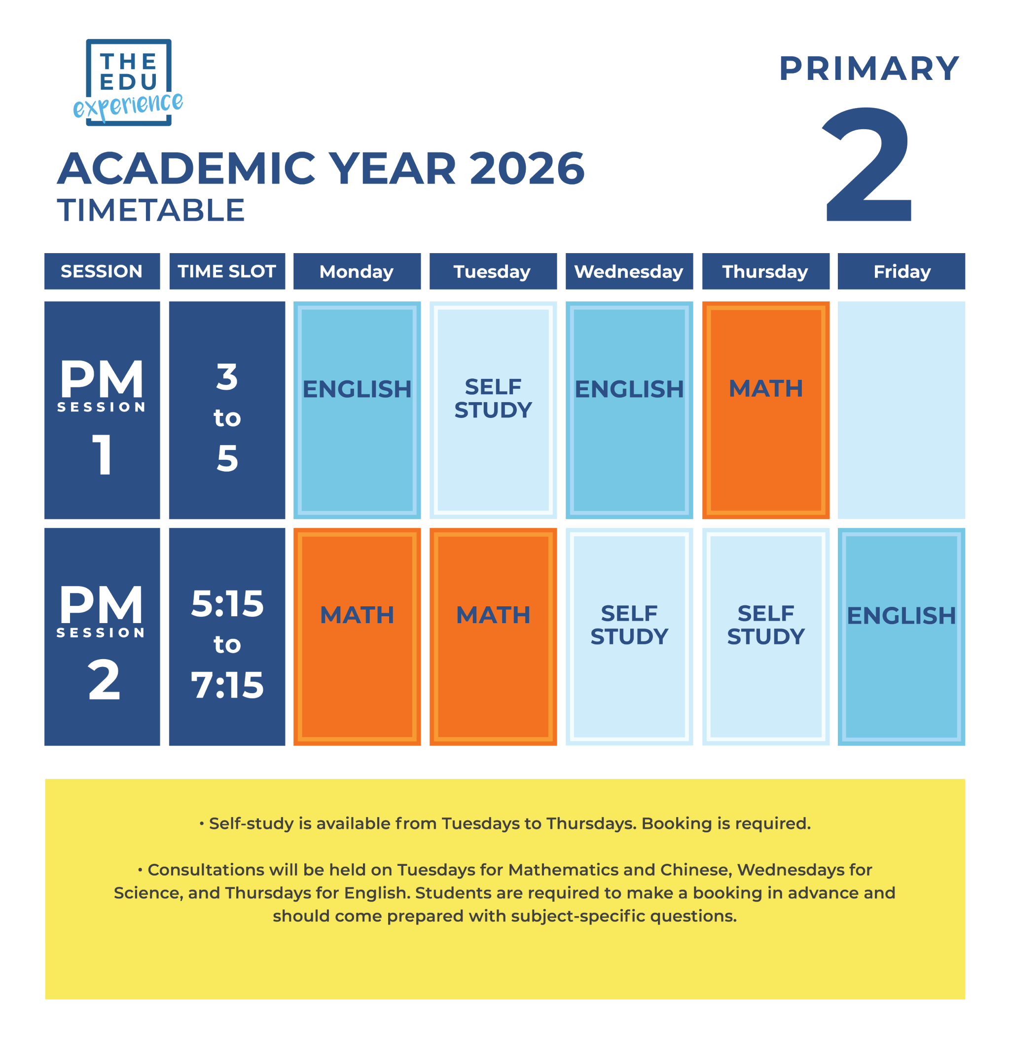 Class Schedule (TAMPINES PLAZA) 2026