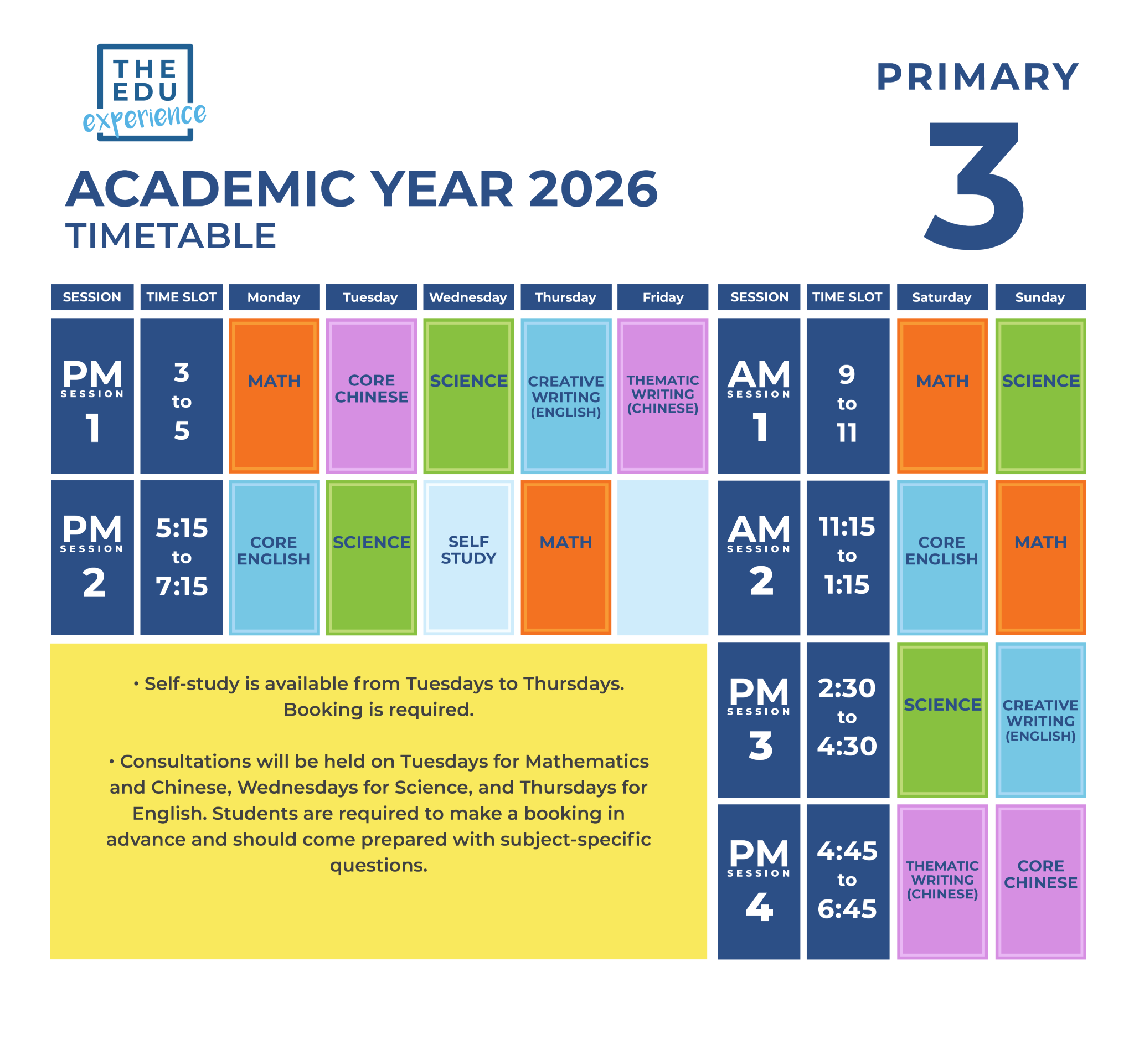 Class Schedule (TAMPINES PLAZA) 2026